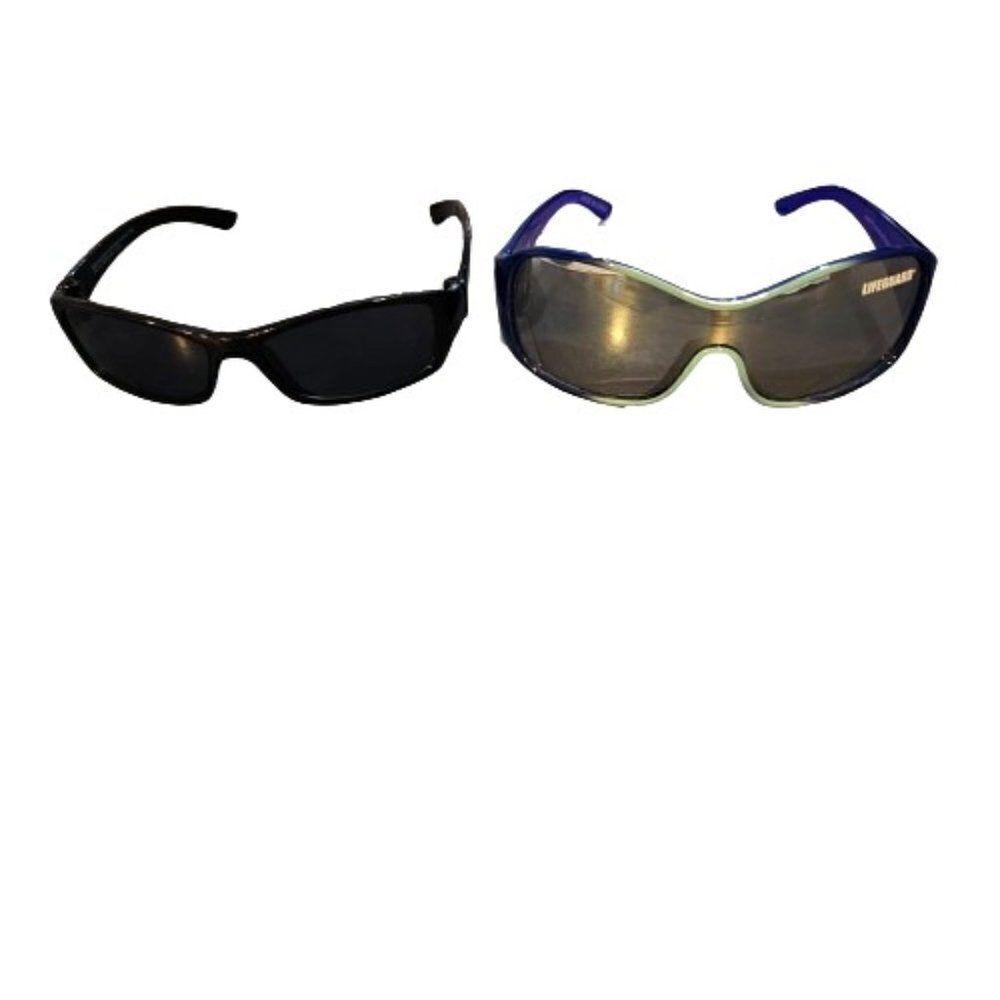 Unisex Active Wear Black & Blue Full Rim UV Protectant kids Sunglasses